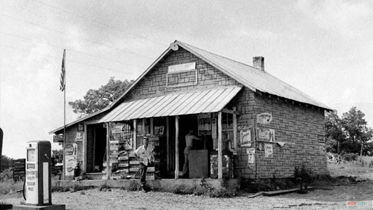Boston Arkansas Store & Gas Station 1958 with Art Hunter