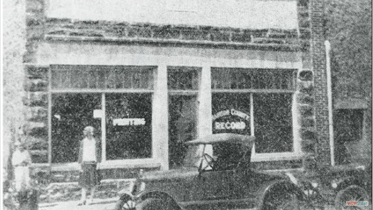 Hawn Building - madison County Record, about 1927