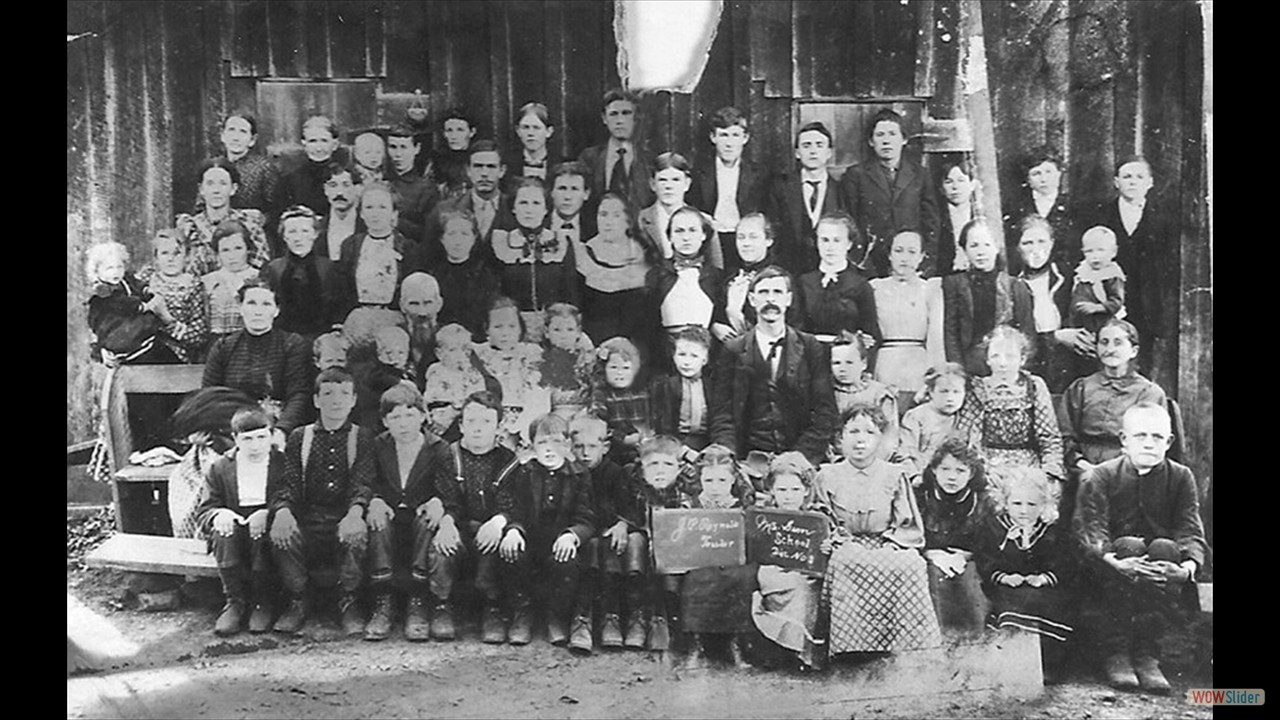 District 3 Mt. Grove school 1901 or 1902, J. P. Reynolds, teacher